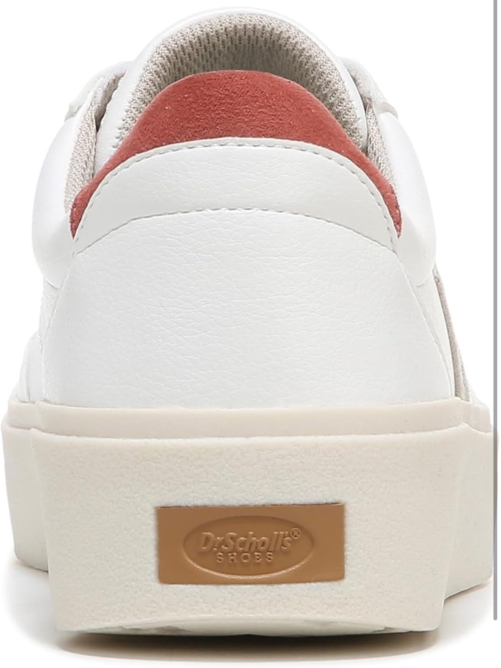 Dr. Scholl's White Sneakers with Blue and Brown Laces and Red Heel - Picture 11 of 12